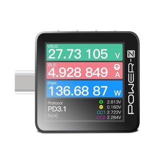 ChargerLAB Power-Z KM003C Portable USB-C Fast Charging Tester PD3.1 QC5.0 Digital Voltmeter &amp; Ammeter Power Bank Tester