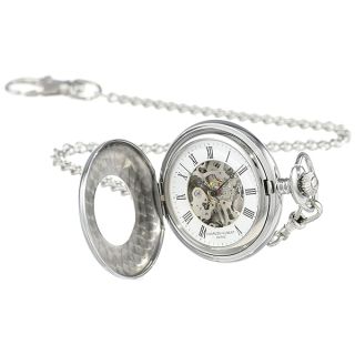 Charles-Hubert, Paris Stainless Steel Mechanical Pocket Watch