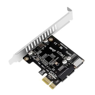 ChenYang USB 3.0 20Pin to PCI-E 1X Expansion Card Adapter - Fast USB 3.1 Gen 1 Type-E Front Panel Socket