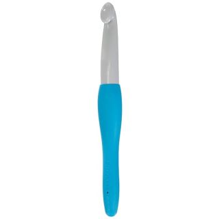 Clover Needlecraft Amour Crochet Hook: 15.00mm, 15 mm, Blue & White (CL1059)