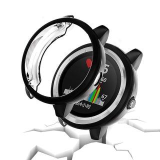 Garmin Vivoactive 3 Case: JZK Soft TPU Screen Protector & Bumper Shell - All-Around Protection in Black