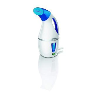 Conair Handheld Travel Garment Steamer for Clothes, CompleteSteam 1100W, For Home, Office and Travel,White / Blue