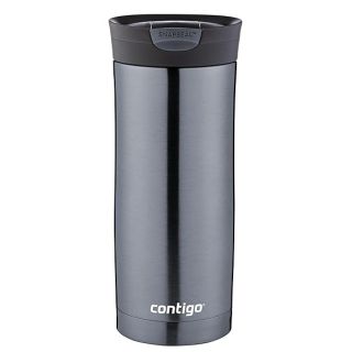 Contigo Huron Travel, Stainless Steel Thermal Mug, Vacuum Flask, Leakproof Tumbler, with BPA Free Easy-Clean Lid, 1 Count (Pack of 1), Gunmetal, 470 milliliters