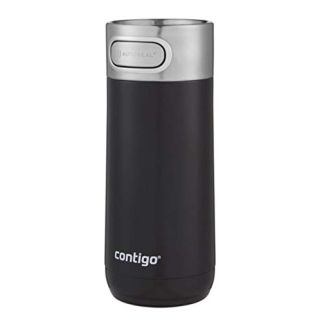 Contigo Luxe Autoseal Travel Mug, Stainless Steel Thermal Mug, Vacuum Flask, Leakproof Tumbler, dishwasher safe, Coffee Mug with BPA Free Easy-Clean Lid, Licorice 360 ml