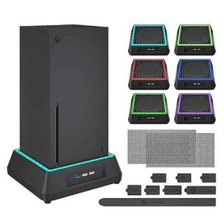 Ultimate Xbox Series X Cooling Fan Stand with LED, Turbo Fan & USB Ports - Mviioe Compatible Accessory