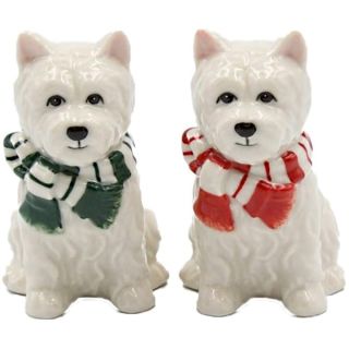 Cosmos Gifts 56579 Western Terrier Westies With Scarf Salt and Pepper Shakers