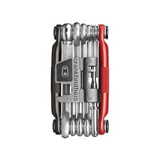 Crankbrothers Multi Tool M 17 Bike Tool - MTB Multi-Tool Black & Red - 17 bicycle tools (17 in 1 tool), ergonomic and lightweight