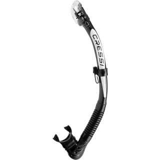 Cressi Alpha Ultra Dry Snorkel, Black/Black/White