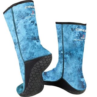 Cressi Unisex Camouflage Antislip Neoprene Socks, Camo Blue, Large US