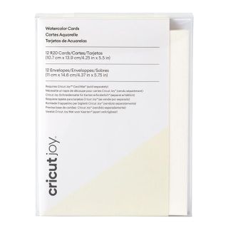 Cricut Cold-Press Watercolor Cards, S40 (12ct) Customizable Blank Greeting Cards with Envelopes, Create Personalized Birthday Cards, Thank You Cards & Invites, Compatible with Cricut Machines ,Off-white