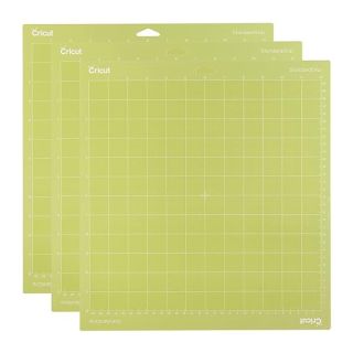 Cricut StandardGrip Machine Mats 12in x 12in, Reusable Cutting Mats for Crafts with Protective Film, Use with Cardstock, Iron On, Vinyl and More, Compatible with Cricut Explore & Maker (3 Count)