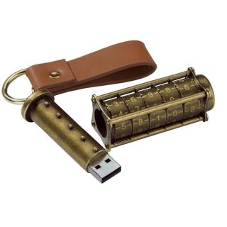 Cryptex USB Flash Drive, Antique Gold, 64 GB