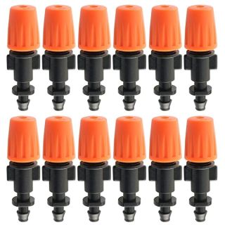 DGZZI Drip Irrigation Misting Nozzles 12PCS Adjustable Garden Sprinkler Head Atomizer