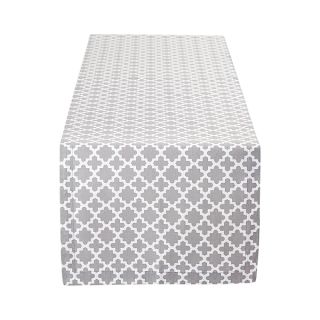 DII Lattice Tabletop Collection, Table Runner, 14x72, Gray