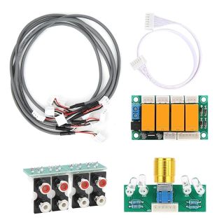 DIY Switching Board 4 Way Selector Amplifier Relay Audio Input Switch Module for Computers TVs