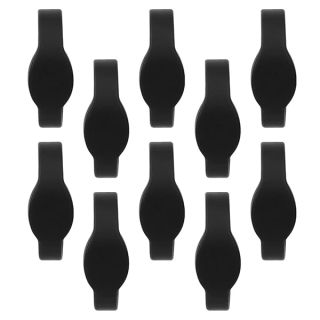 DJDK 10pcs Waterproof RFID Wristbands 13.56MHz for Swimming Pools & Saunas - Black Silicone Bracelets