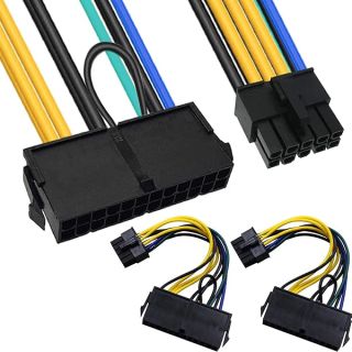 DKARDU 24 Pin to 10 Pin ATX PSU Power Supply Cable - 2 PCS Adapter for IBM Motherboard, 13cm Length