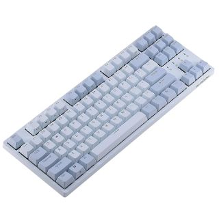 DURGOD Taurus K320 TKL Mechanical Keyboard | 87 Keys Tenkeyless | USB C Wired | Doubleshot PBT Keycaps | Programmable Keys | NKRO Rollover | Windows & Mac (Haze BlueCherry Speed Silver)