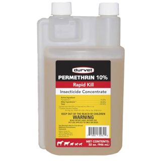 DURVET 2253432 Permethrin - EC 10 Percent - Concentrate - 32 Ounces