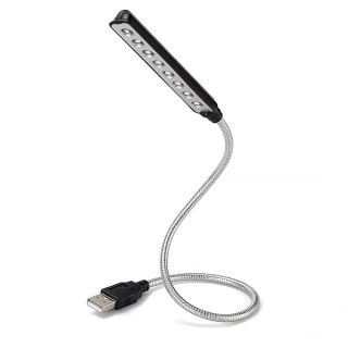 Daffodil USB LED Light - 8 Super Bright LED Reading Lamp - No Batteries Needed - PC & Mac Compatible (ULT05 Black)