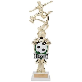 Decade Awards Soccer Sport Motion All Star Trophy, Male - 14 Inch Tall | Engraved Classic Futbol Award - Customize Now