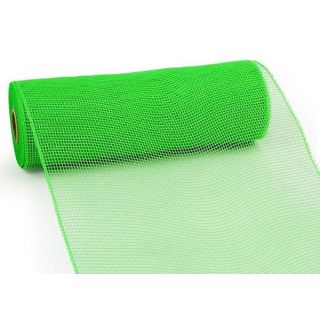 Deco Poly Mesh, Lime Green Non Metallic, 10 Inch x 30 Feet,Use to Create Bows and Wreaths, for Spring, Christmas St Patricks