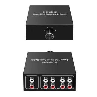 Buy Dingsun 4-Way RCA Audio Switcher - Splitter for CD, DVD, Blu-ray & Speakers | 4 Input 1 Output Selector