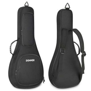 Donner 28 Inch Mandolin Case, 0.5 Inch Padded Sponge 600D Thick Ripstop Waterproof Nylon Soft Mandolin Gig Bag with Two-Way Sturdy Metal Zippers and Back Hanger Loop, Fit A & F Style Mandolin