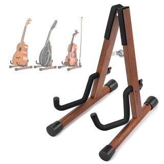 Donner Wood Ukulele Stand Mini Guitar Stand for Small Musical Instruments, Violin, Mandolin, Ukulele, Banjo, Folding Floor Stand A-Frame Holder