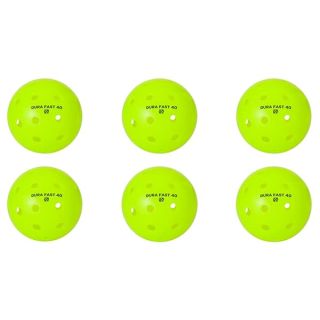 Dura Fast 40 Pickleballs | Outdoor Pickleball Balls | Neon | Pack of 6 | USAPA Approved and Sanctioned for Tournament Play