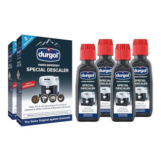 Durgol Swiss Espresso Machine Decalcifier/Descaler Solution, 4 Count