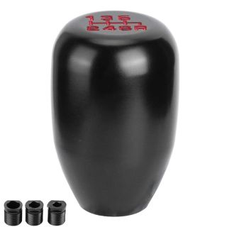 Dweekiy Gear Shift Knob,Car Universal Modification Manual Knob Gear Shift Head Shifter 6 Speed(Black)