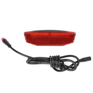 EBike Tail Light, 6V60V LED Warning Light Night Riding Tailight Equipment Waterproof Connector, Electric Bike Accessories