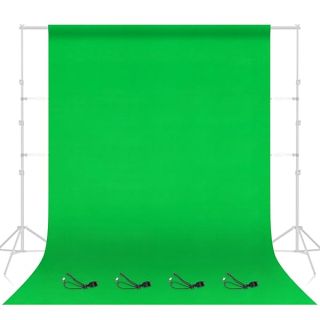 EMART Green Screen Backdrop, 8 x 10 FT Photography Green Background for Streaming Zoom, Small Photo Muslin Green Curtain with 4 Spring Clamps