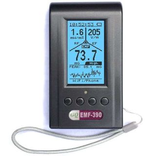 EMF Meter,Advanced GQ EMF-390 Multi-Field Electromagnetic Radiation 3-in-1 EMF ELF RF meter, 5G Cell Tower Smart meter Wifi Signal Detector RF up to 10GHz with Data Logger and 2.5Ghz Spectrum Analyzer