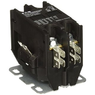 Eaton C25BNB230T Compact Definite Purpose Contactor, 30A Inductive Current Rating, 2 Max HP Rating at 115V, 5 Max HP Rating at 230V, 24VAC Coil Voltage