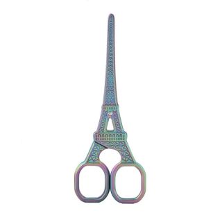 Eiffel Tower Scissors, Stainless Steel DIY Fashionable Sewing Shears Art Work Dresser Embroidery Tool (multicolour)