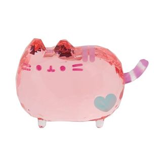 Enesco Facets Pusheen The Cat with Heart Figurine, 1.69 Inch, Pink