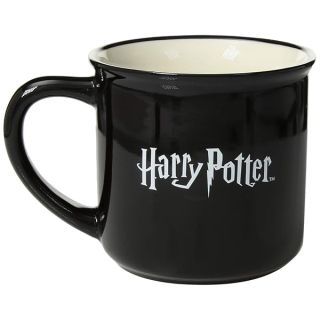 Enesco Words Magic Spell Harry Potter Black 16 Ounce Glossy Ceramic Camper Mug