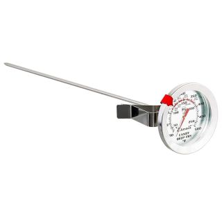 Escali AHC2 Stainless Steel Deep Frying and Candy Thermometer with Pot Clip, 12-Inch Probe with Candy Temperature Zones, NSF Certified