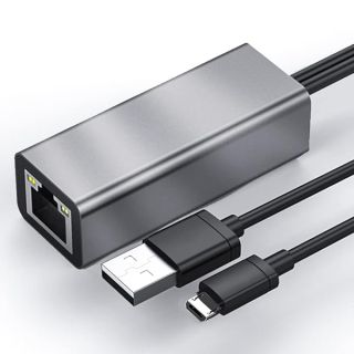 Ethernet Adapter for Fire TV Stick & Chromecast - 10/100Mbps Micro USB to RJ45 with 3.3ft Power Cable