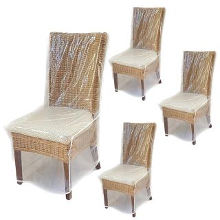 Evelots Dining Room/Kitchen Chair Cover/Protector-4 Pack- Heavy Duty Clear PVC Vinyl-No Dust/Spill/Pet Hair/Pet Claws, Easy Clean Slipcover