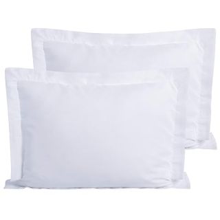 FLXXIE Microfiber Standard Pillow Shams Set of 2, Fade, Wrinkle and Shrinkage Resistant Soft Pillow Covers with Envelope Closure Euro Sham Covers (White, 20 x 26 Inches)