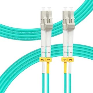 FLYPROFiber- LC to LC Fiber Patch Cable OM3 3M/10ft, Length Options: 0.2m-200m, 10GB Multimode Duplex LC-LC 50/125um Fiber Optic Cable Cord LSZH-3Meter(10ft)