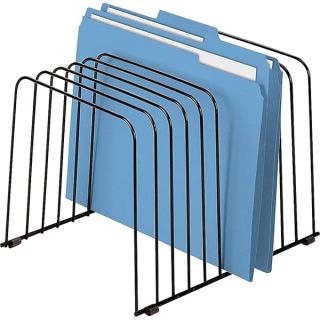 "Fellowes 72112 Desktop Organizer - 11 Sections, Wire Design, Compact 9"x11.38", Black for Efficient Office Storage"