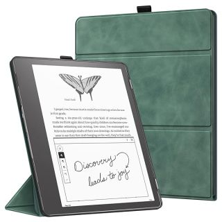 Fintie Trifold Case for Kindle Scribe (2022 Released) 10.2 Inch - Ultra Lightweight Slim Shell Foldable Stand Cover with Auto Sleep/Wake, Rustic Green