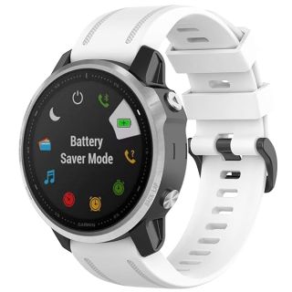 Garmin Fenix 6S Pro & 5S Plus Silicone Bands - Quick Fit 20mm Replacement Straps for Men & Women (White)