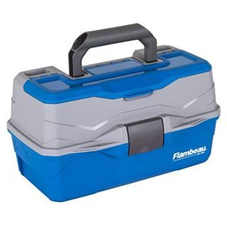 Flambeau Outdoors 6382TB 2-Tray - Classic Tray Tackle Box - Blue/Gray