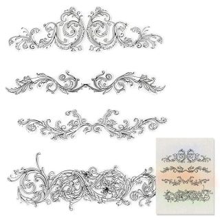 Flower Lace Clear Stamps for DIY Card Making & Scrapbooking | Silicone Rubber Stamps for Holiday Crafts