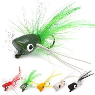 Fly Fishing Poppers Lures for Bass Panfish Flies Topwater Popper for Crappie Bluegill Kit (Panfish Popper kit 10 pcs)